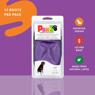 PawZ Rubber Dog Boots, 12 Boots, Classic Colors