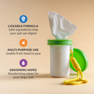 PawZ SANIPAW® Unscented, Odor-Eliminating Paw Wipes for Dogs