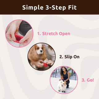 PawZ Rubber Dog Boots, 12 Boots, Teak Brown