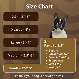 PawZ Rubber Dog Boots, 12 Boots, Teak Brown