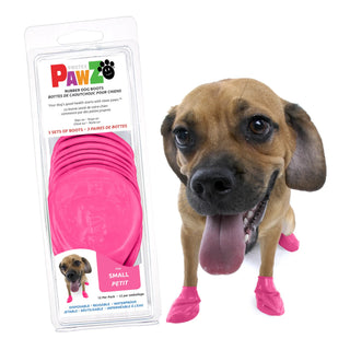 PawZ Rubber Dog Boots, 12 Boots, Pink