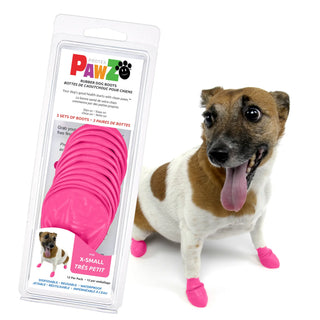 PawZ Rubber Dog Boots, 12 Boots, Pink