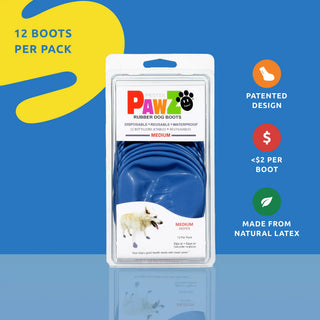 PawZ Rubber Dog Boots, 12 Boots, Classic Colors