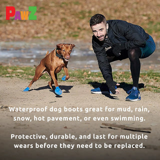 PawZ Rubber Dog Boots, 12 Boots, Classic Colors