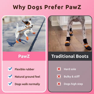 PawZ Rubber Dog Boots, 12 Boots, Pink