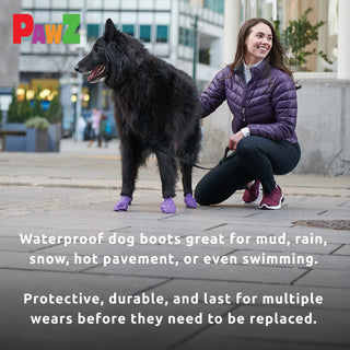 PawZ Rubber Dog Boots, 12 Boots, Classic Colors