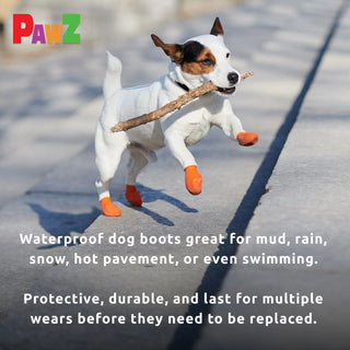 PawZ Rubber Dog Boots, 12 Boots, Classic Colors